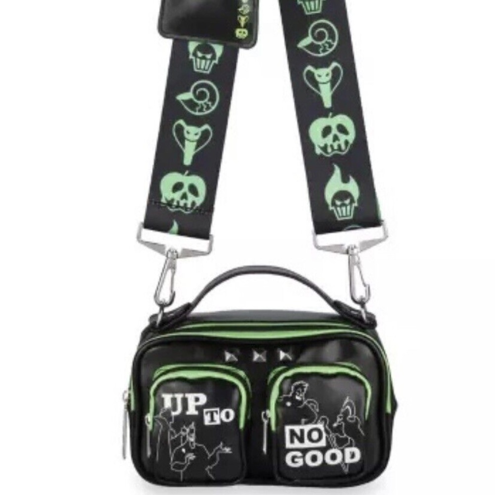 Disney Parks Villains “Up To No Good” Crossbody Bag Brand  Black & Green NWT